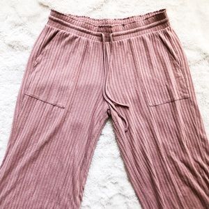 Rib Wide Leg Lounge Pants